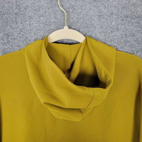 ZARA Green Colorblock Long Sleeve Pullover Zip Drawstring Hoodie SIZE MEDIUM - Picture 7 of 14